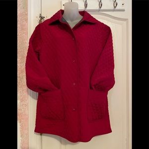 Gallery Red Quilted Jacket lightly used sized Small